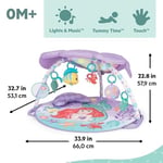 Bright Starts, Küçük Deniz Kızı Twinkle Trove Işıklı Müzikal Bebek Yemek Zamanı Yastıklı Aktivite Merkezi, Yenidoğan ve Üzeri