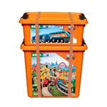 BRIO World 33977 Smart Tech Sound Deluxe Seti - Kapsamlı Komple Sette Kayıt Fonksiyonlu Etkileşimli Loco, Depolama Kutuları ile birlikte - 3 yıldan itibaren tavsiye edilir