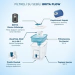 Brita BRITA Flow 1x Maxtra Pro All-In-1 Filtreli Su Arıtma Sebili - 8,2 Lt