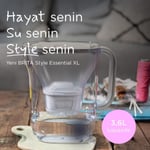 Brita Style Essential Xl 1 X Maxtra Pro Pure Performance Filtreli Su Arıtma Sürahisi – Kum Beji (3,6l)
