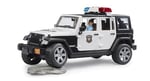 Bruder - Jeep Wranger U.R. Polis Aracı Ve Açık Tenli Memur Ölçekli Model