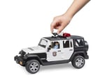 Bruder - Jeep Wranger U.R. Polis Aracı Ve Açık Tenli Memur Ölçekli Model