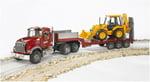 Bruder - Mack Granite Jcb Taşıyan Tır Ölçekli Model
