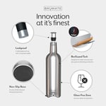 BrüMate Winesulator 25 oz Üç Duvarlı Yalıtımlı Şarap Kantini Paslanmaz Çelikten Üretilmiştir, 24 Saat Sıcaklık Tutma, Kırılmaz, Uyumlu Silikon Huni (Mermer) ile Birlikte Gelir