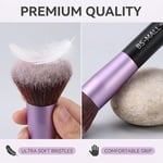 BS-MALL Makyaj Fırçaları Premium Sentetik Fondöten Pudra Kapatıcı Göz Farı 14 Adet Mor