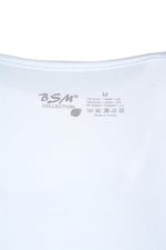 Bsm Erkek Modal Sıfır Yaka Gri Kolsuz Badi Atlet 40603 Beyaz M