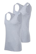 Bsm Erkek Ribana 2 li Atlet 14573 Gri Melanj 3XL