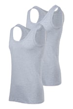 Bsm Erkek Ribana 2 li Atlet 14573 Gri Melanj 3XL