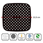 BUFFER® Renkli Isıya Dayanıklı Yıkanılabilir Silikon Fırın Ve Airfryer Kare Model Pişirme Matı 21,5 Cm (kırmızı)