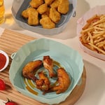 BUFFER® Renkli Isıya Dayanıklı Yıkanılabilir Silikon Fırın Ve Airfryer Kare Model Pişirme Matı 20 Cm (gri)
