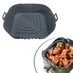 BUFFER® Renkli Isıya Dayanıklı Yıkanılabilir Silikon Fırın Ve Airfryer Kare Model Pişirme Matı 20 Cm (gri)