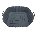 BUFFER® Renkli Isıya Dayanıklı Yıkanılabilir Silikon Fırın Ve Airfryer Kare Model Pişirme Matı 20 Cm (gri)