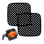 BUFFER® Renkli Isıya Dayanıklı Yıkanılabilir Silikon Fırın Ve Airfryer Kare Model Pişirme Matı 21,5 Cm (kırmızı)