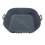 BUFFER® Renkli Isıya Dayanıklı Yıkanılabilir Silikon Fırın Ve Airfryer Kare Model Pişirme Matı 20 Cm (gri)