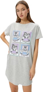 Bugs Bunny Gecelik Kısa Kollu Baskılı Lisanslı