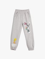 Bugs Bunny ve Tweety Jogger Eşofman Altı Şardonlu Cepli