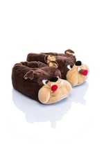 Bulldog Kadın,Garson Boy Hayvanlı Panduf Kahverengi 36/41