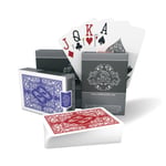 Bullets Playing Cards, 2 x 54 plastik poker kartı, ikili paket, 2 köşe işareti, jumbo endeksi, su geçirmez, oyun kartları
