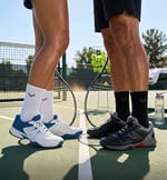 Bulusorganic tenis çorabı, 3 çift %100 organik havlu pamuklu çorap, güvenli bir uyum için sıkıştırma, güçlendirilmiş parmak ve topuk