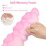 Bulut Mouse Pad ve Klavye Bilek Dinlenme Seti,Bilgisayar Masası için 4 Adet Pembe Ergonomik Kol Desteği,Mousepad ve Coaster ile Sevimli Palm Dinlenme Yastığı | Ofis Bilgisayar Dizüstü Yazma Ağrı
