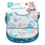 Bumkins Başlangıç Önlüğü (3-9 ay) 2li Paket Dinosaurs & Blue Tropic