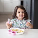 Bumkins Kız veya Erkek Çocuk Önlükleri, SuperBib Bebek ve Küçük Çocuk 6-24 Ay, Yemek, Besleme, Bebek Led Sütten Kesme Malzemeleri, Karışıklık Tasarruflu Yakalama Yiyecek, Kumaş 3'lü Hello Kitty