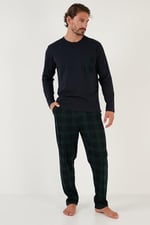 Buratti Ekoseli Cepli Beli Lastikli% 100 Pamuk Regular Fit Pijama Takımı Erkek PİJAMA TAKIMI 6572001