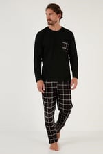 Buratti Ekoseli Cepli Beli Lastikli% 100 Pamuk Regular Fit Pijama Takımı Erkek PİJAMA TAKIMI 6572001