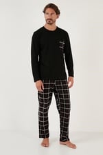 Buratti Ekoseli Cepli Beli Lastikli% 100 Pamuk Regular Fit Pijama Takımı Erkek PİJAMA TAKIMI 6572001