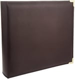 (Burgundy Oxford) - Pioneer 30cm by 30cm 3-Ring Sewn Oxford Scrapbook Binder, Burgundy