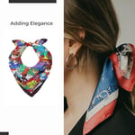 BURSA İPEQ Women's Silky Neck Scarf 22”x22” | 100% Silky Rayon | Headband Scarf Bandana| Ethnic, Lightweight, Bag Accessories