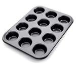 Busstier 12 Bölmeli Premium Metal Muffin ve Cupcake Tepsisi - Yapışmaz, Eşit Pişirme Özellikli Kalıp