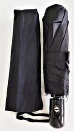Busstier Tam Otomatik Açılır Kapanabilir Unisex Siyah Şemsiye, Rüzgara Dayanıklı Şemsiye
