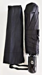 Busstier Tam Otomatik Açılır Kapanabilir Unisex Siyah Şemsiye, Rüzgara Dayanıklı Şemsiye