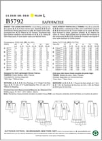 BUTTERICK B5792 kesim kalıbı için dikiş, şık, gösterişli, modaya uygun, BTK 5792 Y (XSM-MED)32-40