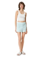 Buttoned Elastic Waist Pyjama Bottom