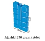 Buz Aküsü Buz Kasedi Ice Box 10nanlu Set 370 ml x 10, Ankanorm, Mavi