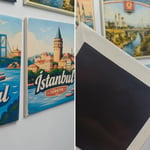 Buzdolap Magneti - Türkiye - Edirne - Retro Tema - 9x9 cm