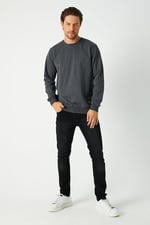 BY COMEOR Erkek Basic 2 İplik Bisiklet Yaka Regular Fit Normal Kesim Sweatshirt