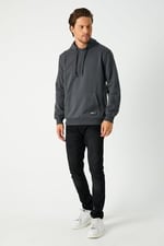 BY COMEOR Erkek Basic Kapüşonlu Regular Fit Normal Kesim 2 İplik Kumaş Günlük Sweatshirt