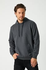 BY COMEOR Erkek Basic Kapüşonlu Regular Fit Normal Kesim 2 İplik Kumaş Günlük Sweatshirt
