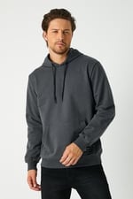 BY COMEOR Erkek Basic Kapüşonlu Regular Fit Normal Kesim 2 İplik Kumaş Günlük Sweatshirt