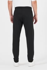 BY COMEOR Erkek Siyah Standart Fit Normal Kesim Düz Paça Cep Fermuarlı Rahat Jogger Eşofman Altı