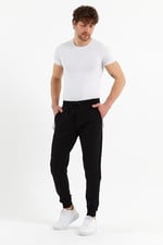 BY COMEOR Erkek Slim Fit Jogger Cep Nakış Fermuar Detaylı Eşofman Altı