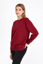 BY COMEOR Kadın Basic Bisiklet Yaka Regular Fit Rahat Sweatshirt