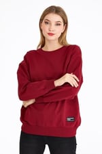 BY COMEOR Kadın Basic Bisiklet Yaka Regular Fit Rahat Sweatshirt