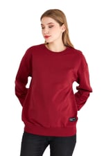 BY COMEOR Kadın Basic Bisiklet Yaka Regular Fit Rahat Sweatshirt
