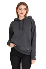 BY COMEOR Kadın Basic Kapüşonlu Regular Fit Rahat Sweatshirt