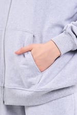 BY COMEOR Kadın Gri Normal Kalıp Basic Beli Lastikli Kapüşonlu Oversize Mevsimlik Alt Üst Eşofman Takımı CMRE7367
