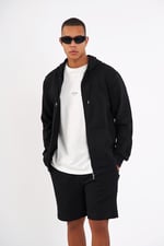 BY COMEOR Regular Fit Yanları Cepli Rahat Kesim 3'Lü Erkek Şort Siyah-Gri-Antrasit 6XL